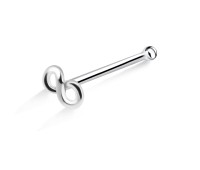 Infinity Silver Bone Nose Stud NSKD-382